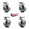 Service Caster 4'' Semi Steel Cast Iron Caster Set with Bronze Bearings 2 Swivel 2 Rigid, 4PK SCC-20S420-SSBZ-2-R-2 - alternate 3